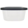 (4 pack) Plastic Durable Gray Food Storage Container 8 Cup 2 Count