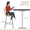 HOMCOM Rattan Wicker Counter Stools Set of 2 Steel Frame Footrest Stylish Durable