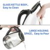 [Old Code: 93541003] ZOKOP HD-1857-A 110V 1200W 1.8L Electric Glass Kettle US Plug