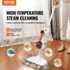 VEVOR Steam Mop, 8-in-1 Hard Wood Floor Cleaner with 7 Replaceable Brush Heads, for Various Hard Floors, Like Ceramic, Granite, Marble, Linoleum, Natu