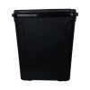 Kitchen Trash Can, 7.6 Gallon, Plastic Touch Top Lid Garbage Bin, Black