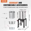 VEVOR Turkey Deep Fryer, 30-qt Turkey & 10-qt Fish Steamer Cooker Set, Outdoor Aluminum Seafood Frying Pot, 54,000 BTU Burner Propane Gas Boiler, Incl