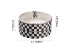 Modern 8.9" Divided Serving Tray with Lid 2 Tiered Snack Tray Food Storage Containers