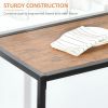 HOMCOM Industrial Dining Table Set for 2 Compact Kitchen Table and Chairs Rustic Brown for Small Spaces