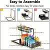 Under Sink Organizer 2 Tier Slide Out Kitchen Cabinet Organizer Sturdy Metal Bathroom Storage Shelf