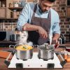 Portable Dual Burner Electric Stove - 2000W Power, 5 Temperature Levels, 5.5in Coils, Fast Even Cooking, Fits Flat Cookware, Ideal for Apartments/RVs,