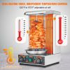VEVOR Shawarma Grill Machine, 13 lbs Capacity, Chicken Shawarma Cooker Machine with 2 Burners, Electric Vertical Broiler Gyro Rotisserie Oven Doner Ke