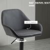 Aosom Swivel Bar Stool Collection Black PU Leather Seating Steel Base Elegant Durable