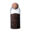 1 SET Storage ball jar, glass tea jar, minimalist cork jar, sealed candy jar, storage jar, coffee jar, dry food storage jar, coffee storage container