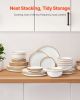 32 PCS Dinnerware Set Ceramic Plates and Bowls Sets Service for 8 White