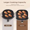 VEWIOR Air Fryer, 5.3Qt Airfryer with Viewing Window, 7 Custom Presets Large Air Fryer Oven with Smart Digital Touchscreen,Non-stick and Dishwasher-Sa