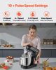 Stand Mixer 4.4 QT+5.3 QT Electric Dough Mixer 450W 10 + P Speeds Food Mixer