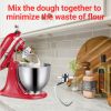 IAGREEA Baking Stainless Steel Dough Hook Attachment for KitchenAid 4.5-5 Quart Tilt-Head Stand Mixer, Polished Metal Kneading Hook Accessories for Ba