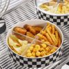 Modern 8.9" Divided Serving Tray with Lid 2 Tiered Snack Tray Food Storage Containers