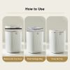 Automatic Touchless Motion Sensor Trash Can White Smart Garbage Can for Bathroom Kitchen