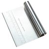 Stainless Steel Pastry Spatulas Cutter With Scale Pizza Dough Scraper Fondant Cake Decoration Tools Baking Kitchen Accessories Dough Cake Stainless St