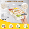 Snackle Box Container, Divided Serving Tray with Lid and Handle, Snack Organizer for Candy, Fruits, Nuts, Snacks, 8 Compartments Snack Box for Travel,