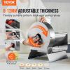 VEVOR Electric Vegetable Slicer, 0-0.5"/0-12mm Thickness Adjustable Commercial Slicer Machine, Convertible to Manual, Stainless Steel Food Cutter Slic