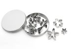 12 Pieces Cookie Cutters Biscuit Cutters Flowers Leafs Fondant Cutters Cake Decoration Tool