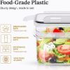 24 Pack Airtight Food Storage Container Set Clear Plastic Kitchen and Pantry Organization Canisters with Durable Lids for Cereal, Dry Food Flour & Sug