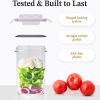 24 Pack Airtight Food Storage Container Set Clear Plastic Kitchen and Pantry Organization Canisters with Durable Lids for Cereal, Dry Food Flour & Sug