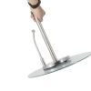Paper Towel Holder Dispenser Standing with Weighted Base Spring Arm for Kitchen, Bathroom, Bedroom In Stainless Steel