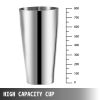 VEVOR Milkshake Maker Kit, Stainless Steel Electric Milkshake Maker, 180W Milkshake Machine, Single Head Classic Milkshake Maker with 800ml Cup, Silve