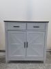 Kitchen Storage Cabinet, Modern Farmhouse Buffet Cabinet with Storage, Coffee Bar with 2 Drawers and 2 Doors, Floor Sideboard Buffet for Living Room,