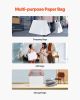 Kraft Paper Bag with Handles 100Pcs 16x6x12 in Party Shopping Retail Bag White
