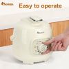 IAGREEA 1.8L Pressure Cooker, 3 Person Multi-Functional Mini Pressure Cooking, Non-Stick Electric Pressure Cooker White