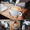 BIZEWO Milk Frother Electric, Coffee Frother, Warm and Cold Milk Foamer, 4 IN 1 Automatic Milk Warmer Stainless Steel with Touch Screen, Frother for C