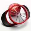 Apple Slicer Corer, Stainless Steel Upgrade 12 Sharp Apple Slicer Large, Ergonomic Plastic Handle Non-slip And Easy To Hold, Kitchen Fruit Divider Rus