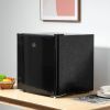 HOMCOM 1.1 Cu.Ft Mini Upright Freezer Countertop with Removable Shelves Reversible Door for Home Dorm Black