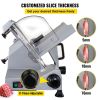 VEVOR Commercial Meat Slicer, 320W Electric Deli Food Slicer, 12 inch Carbon Steel Blade Electric Food Slicer, 350-400RPM Meat Slicer, 0-0.6 inch Adju