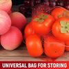 Vegetables Storage Mesh Bag for Fridge 200Pcs 13.7 IN Drawstring Mesh Bag Produce Bags Reusable Washable Onion Storage Tote Bag Farmers Market Bag Fru