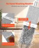 VEVOR Flat Mop, Self Wringing, Microfiber Floor Cleaner with 4 Reusable & Washable Pads for Dry & Wet Floor Cleaning, Microfiber Flat Mop with Stainle