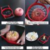 Apple Slicer Corer, Stainless Steel Upgrade 12 Sharp Apple Slicer Large, Ergonomic Plastic Handle Non-slip And Easy To Hold, Kitchen Fruit Divider Rus