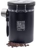 Stainless Steel Coffee Canister 21oz Airtight Kitchen Food Storage Container with Date Tracker CO2 Release Valve and Measuring Scoop For Ground Coffee