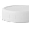 (2 pack) Pack of 8 BPA-Free Plastic Regular Mouth Canning Jar Lids, White