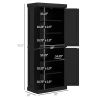 HOMCOM 6-Tier Pantry Haven: Modern Freestanding Storage Cabinet with Adjustable Shelves, Sleek Black