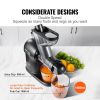 VEVOR Slow Masticating Juicer, 2-Speed Mode Cold Press Juicer Machine with Reverse Function, Quiet Motor Slow Juicer, Juice Extractor Maker Easy to Cl
