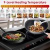 Double Induction Cooktop,  Portable Dual Countertop Burner with Sensor Touch, 4000W  Induction Cooktop 2 Burner, Electric Countertop Cooker with 9 Tem