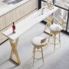 Set of 2 Modern Adjustable Swivel Velvet Bar Stools with Upholstery White