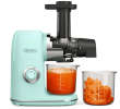 Slow cold juicer press extrusion grinding ancient method extraction pure juice rate 97%, smooth taste SUS304 food grade without BPA easy to clean 2 sp