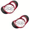 Apple Slicer Corer, Stainless Steel Upgrade 12 Sharp Apple Slicer Large, Ergonomic Plastic Handle Non-slip And Easy To Hold, Kitchen Fruit Divider Rus