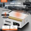 VEVOR Commercial Electric Griddle, 1700W Countertop Flat Top Grill, 122°F-572 °F Adjustable Temp, 17.72 x 11.81 x 0.39in Stainless Steel Griddle Grill