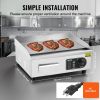 VEVOR Commercial Electric Griddle, 1700W Countertop Flat Top Grill, 122°F-572 °F Adjustable Temp, 17.72 x 11.81 x 0.39in Stainless Steel Griddle Grill