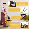 HOMCOM Mop Bucket with Wringer on Wheels for Floor Cleaning, 27.5 Quart Down Press Wringer with Handle and Mop, Yellow