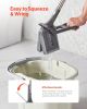 VEVOR Sponge Mop, High-Density PU Sponge Mop with 1 Pcs Sponge Mop Replacement , Easy to Squeeze Sponge Mop with Hook & Loop for Head Change, Fit for