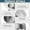 JS Swan Stainless Steel Drain Basket for Kitchen Sink – Sink Drain Strainer Basket, Swan Sink Strainer, Stainless Steel Draining Basket for Sink, Kitc